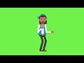 Ecran fond vert - Homme pirate cowboy danse