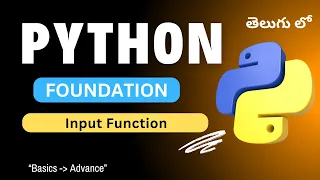 29 Input Function in Python Python Tutorial in Telugu