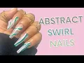 Abstract Swirl Nails using GLITTERBELS with Nails By Lee