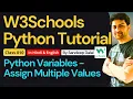W3Schools Python W3Schools Python Tutorial Class 010 Python Variables - Assign Multiple Values