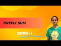 Equilibrium Point - Prefix Sum