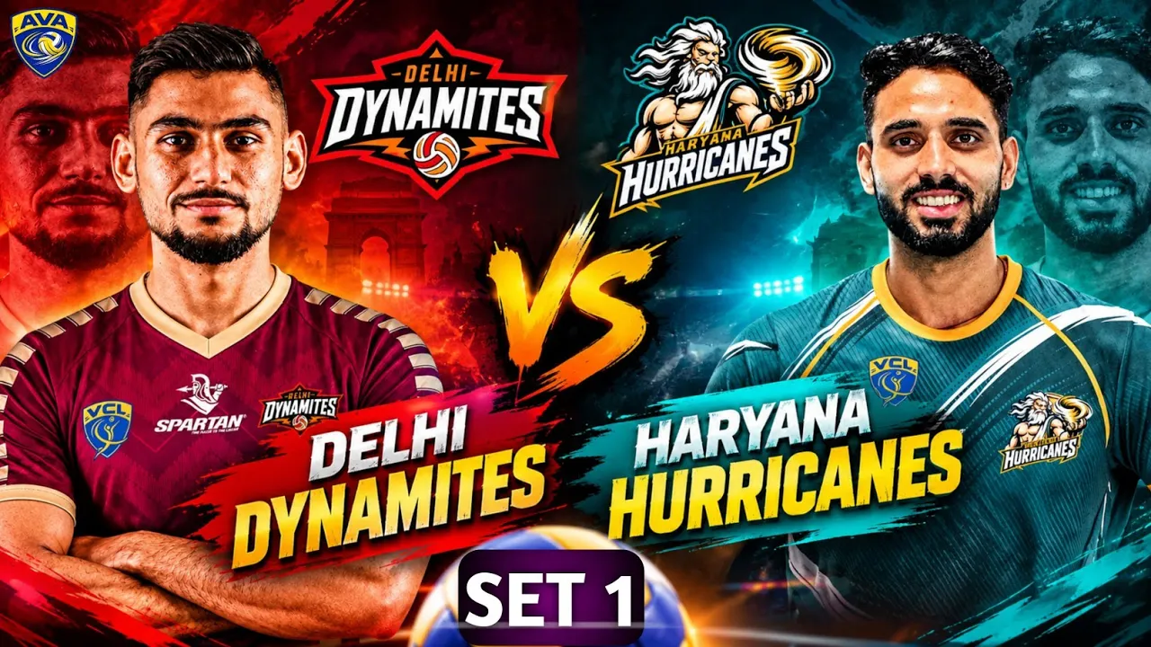 | Highlights SET 1 | Haryana Hurricanes VS Delhi Dynamites | Volleyball Champions League |