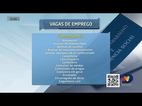 Mais de 4.000 vagas de emprego abertas em Santa Catarina