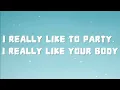 I really like to party, I really like your body (tiktok version) lyrics Sad Girls Love Money (remix)