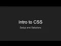 Intro to CSS Selectors