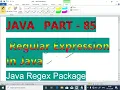 JAVA FULL COURSE Regular Expressions Regex Package Validate Password EnhanceCodeLearning