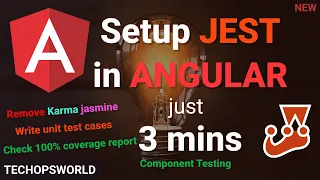 Setup JEST in Angular in 3 mins tutorial write unit test cases check code coverage report
