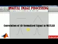 Convolution of 1D Normalized Signal in MATLAB