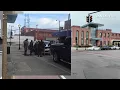 shows ICE operation outside Virginia bus station