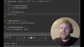 Project Euler 4 Largest palindrome product scala worked solution