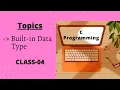 C Programming Bangla Tutorial for beginners-03 C Programming built in data type