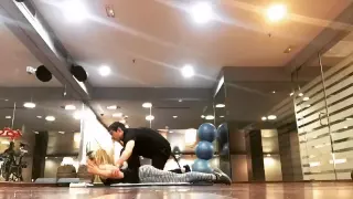Entrenando con Aly Eckmann en CAROLI HEALTH CLUB