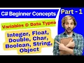 Variables and Data Types in c Beginner Concepts C Sharp Part 1