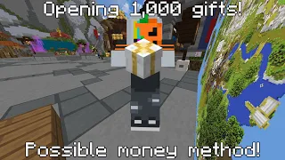 LOOT FROM 1 000 White Gifts Hypixel Skyblock