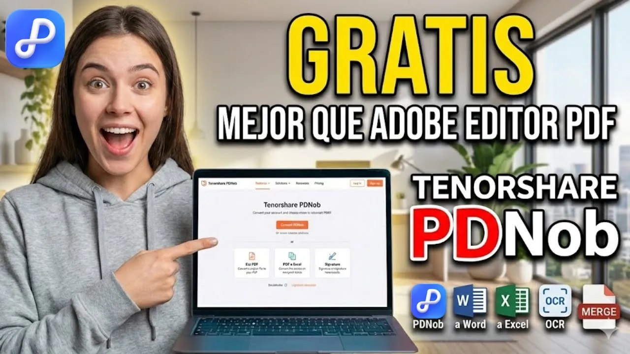 Alternativa a Adobe Acrobat: Mejor Editor de PDF GRATUITO para Windows 2026 | PDF a Word OCR