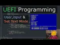 Get User Input Set Text Mode UEFI Dev in C