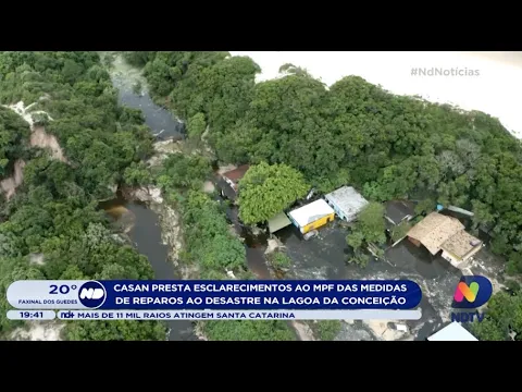 Casan presta esclarecimentos sobre ações de reparos ao desastre na Lagoa da Conceição