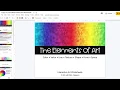 Elements of Art Interactive Worksheets Color