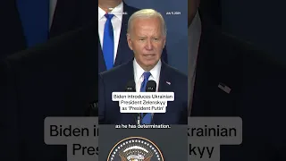 Biden Introduces Ukrainian President Zelenskyy As President Putin 