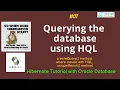 Hibernate Tutorial for beginners Hibernate Full course - Query the database using L
