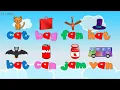 Short Vowels Mix - aeiou (five videos) - Phonics songs