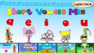 Download Short Vowels Mix - aeiou (five videos) - Phonics songs MP3