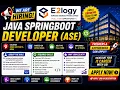 E2logy Software Solutions Hiring Java Spring Boot Developer ASE Freshers Noida 2026
