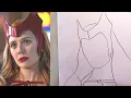 How to Draw Wonda Scarlet witch Easy Drawing
