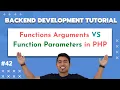 Passing Function Parameters Function Arguments values in PHP PHP Tutorial in Hindi in 2020