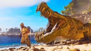 Pensó que podía domesticar un Cocodrilo Gigante | ARK: Survival Ascended