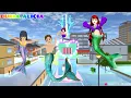 Lagu Banjir Karena Putri Duyung Mermaid Raksasa🧜‍♀️ | Yuta Panik Mio Jadi Mermaid | Sakura | Dunia Alicia
