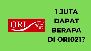 Download 1 Juta Untung Berapa Investasi Obligasi Ritel Indonesia ORI021 MP3