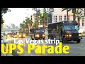 UPS Trucks Parade on Las Vegas strip