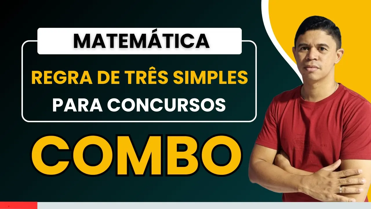 Regra de Três Simples para Concursos - Questões 01-10 - Professor Tiago Gomes