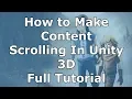 How to make perfect scrolling content or text In Unity3D tutorial