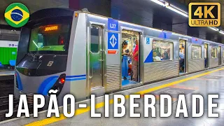 Sao Paulo, Brazil - Trains at Japão-Liberdade Station