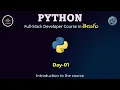 Day01 Learn Python Programming in Telugu Full Python Course Step by Step 2025