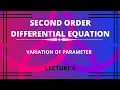 Second Order Differential Equation Variation Of Parameter Engg Maths Lecture 6