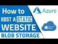 Host a static website on Azure Blob Storage 2020 Azure Tutorial
