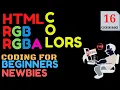 HTML RGB AND RGBA COLORS CODING FOR BEGINNERS JULSTUB