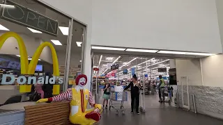 Ronald McDonald greets Walmart Shoppers at their McDonald s Store Entrance Casa Grande Arizona GFH