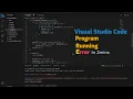 How to Run Program in VS Code terminal VS Code terminal not working