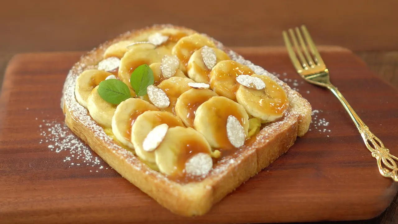 카라멜 바나나 에그 토스트