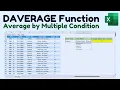 How to Use DAVERAGE Function in Excel