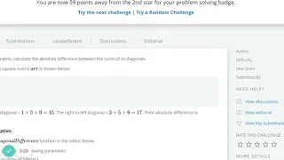 Diagonal Difference HackerRank Java Code