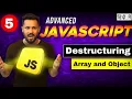 Advance JavaScript Tutorial in Hindi Destructuring Array and Object