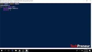 How to make a name generator in python Python made fun TechPreneur