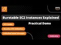Burstable EC2 Instances - Practical Demo CPU Credits and Baseline Utilization Explained In-Depth