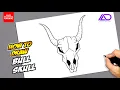 How to draw Bull Skull
