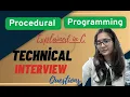 What is Procedural Programming Explained with examples Technical Interview Questions